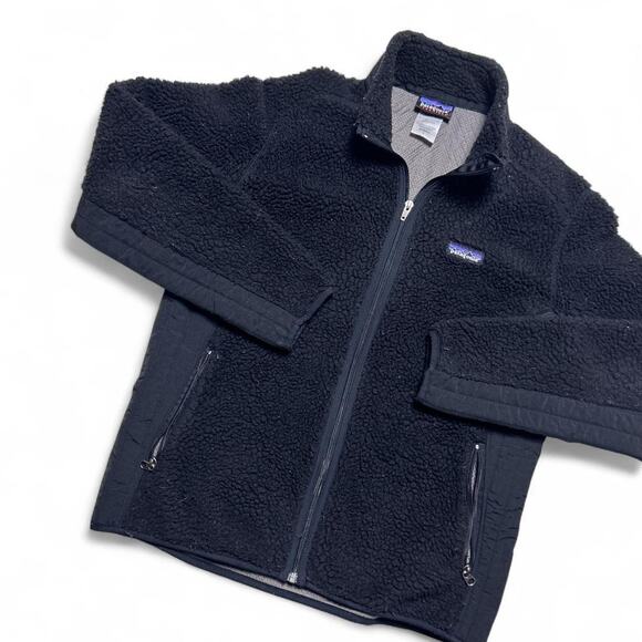 Patagonia Fall ‘08 Retro X Black Fleece Zip Sweater Jacket Womens Large - Picture 5 of 8